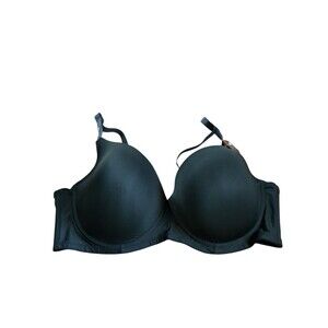 Women's RN 93010 Black Lightly Padded Plunge Push Up Underwire Bra Size 44D